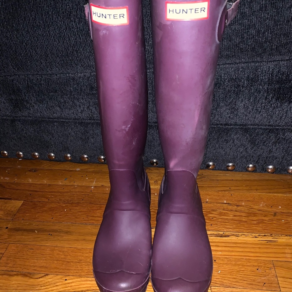 Purple women’s Hunter Rain Boots!